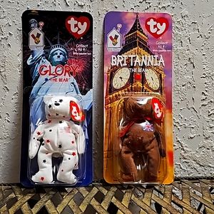 Ty McDonalds Teenie Beanie 1999 Britannia The Bear, GLORY The Bear-1997 McDonald